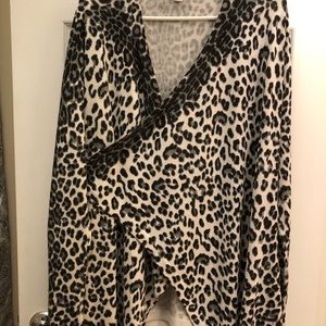 Chicos Animal Print Cardigan-Chico’s size 1
